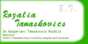 rozalia tamaskovics business card